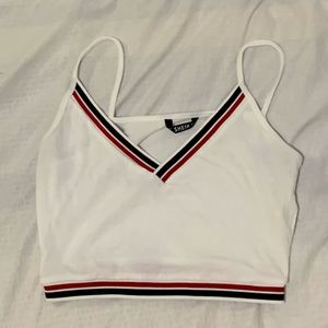 🌼3/$15🌼 Womens white, blue, and red shien crop top
